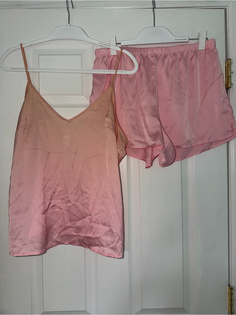 stars above Pink Satin Ombre Cami & Shorts Sleep Set